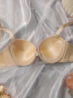 Set De Lencería Albaricoque Push Up Con Bikini