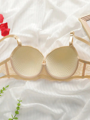 Sujetador push up albaricoque con interior transpirable