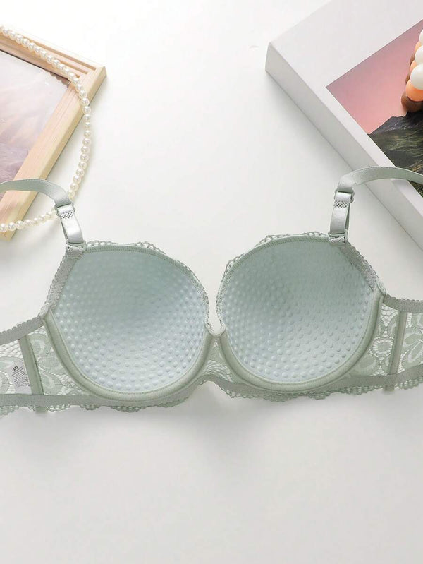 Sujetador verde oliva con interior de copa texturizada