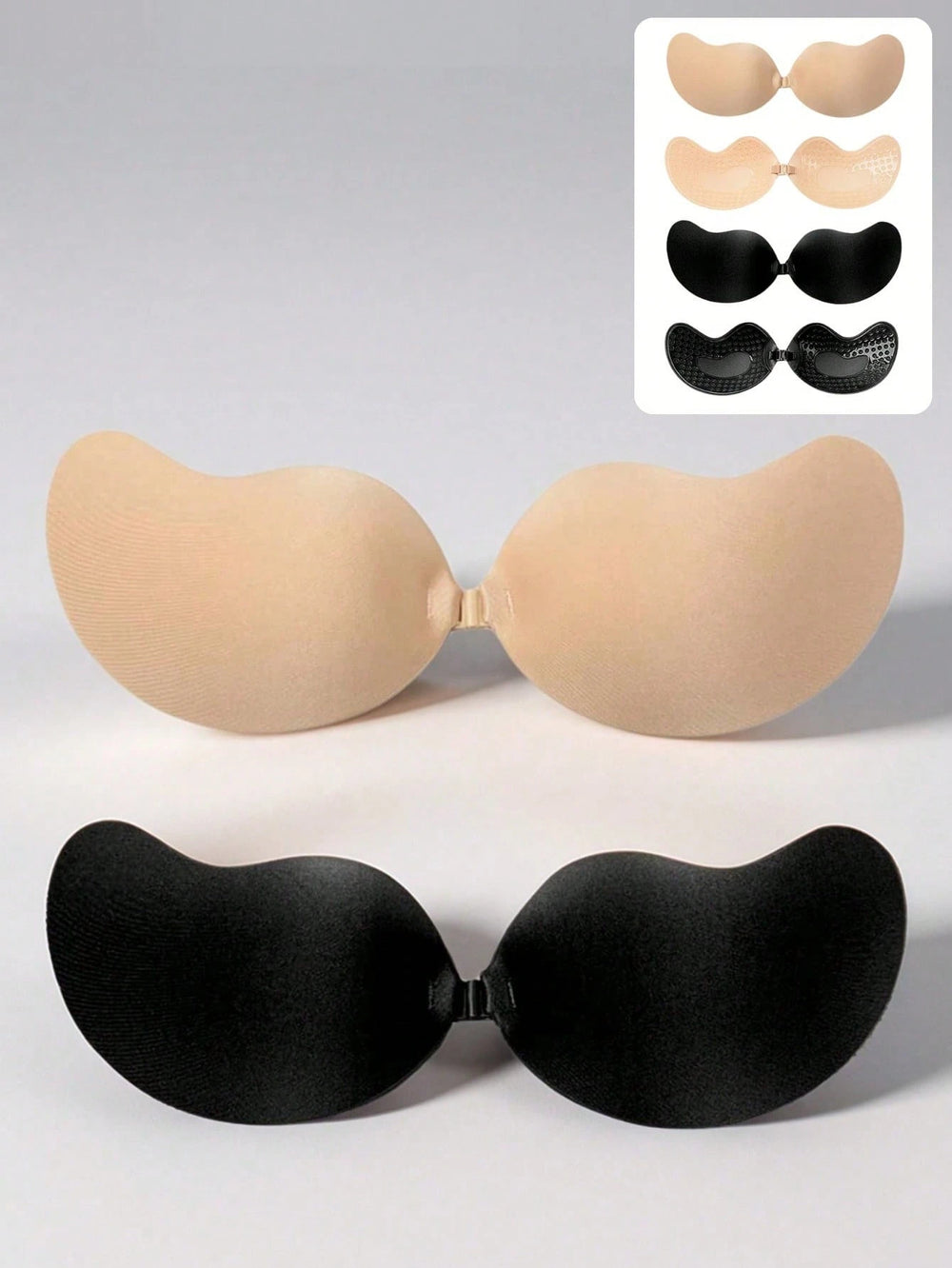 Sujetador Pegajoso Push Up Multicolor set de 2 piezas
