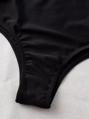 Traje De Baño Entero Manga Larga Con Cremallera