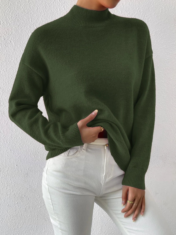 Sweater verde militar casual elegante