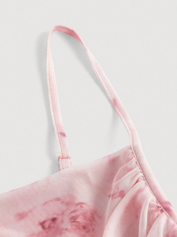 Textura de tela tricotada con estampado floral rosado