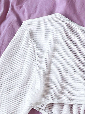 Vestido de Playa con Abertura y Anillo para un Look Sofisticado Color Blanco