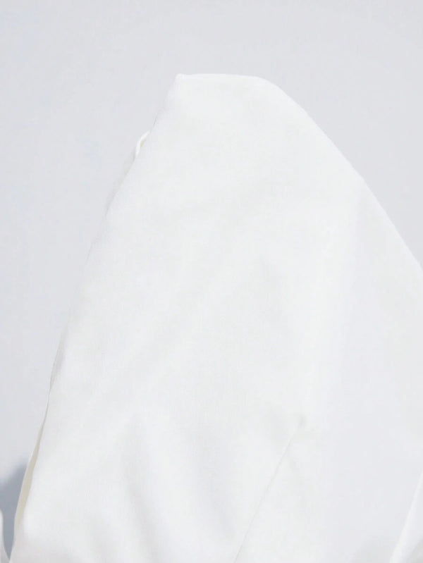 Shorts Blancos De Talle Alto Con Cinturón