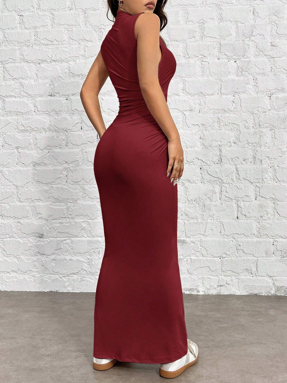 Vestido Elegante Burdeos Ajustado