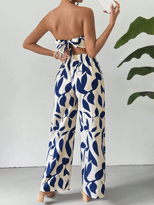 Top bandeau con espalda al aire y nudo ajustable