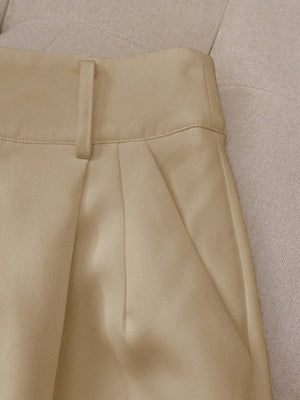 Short Caqui Pierna Ancha sin Cinturón