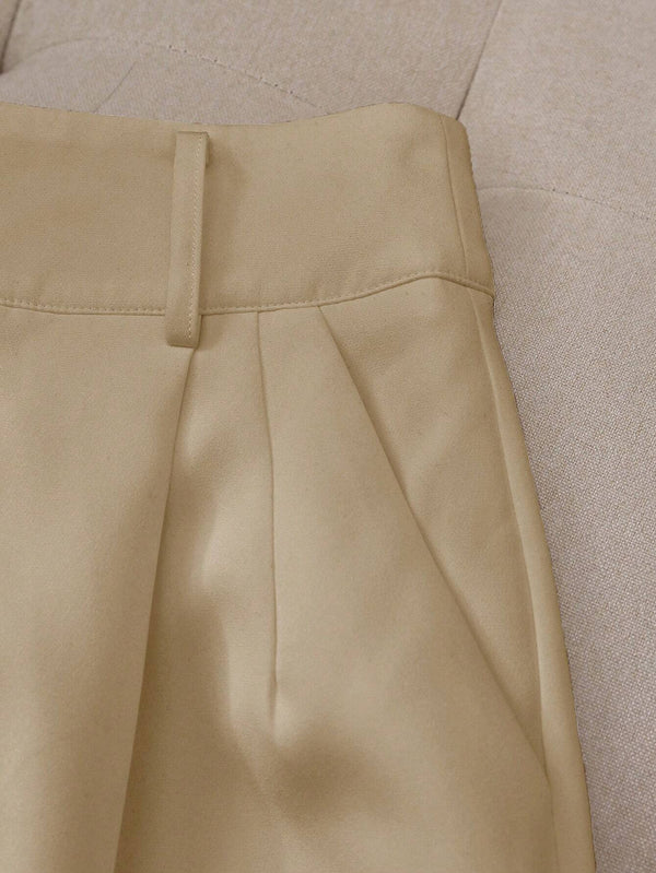 Short Caqui Pierna Ancha sin Cinturón