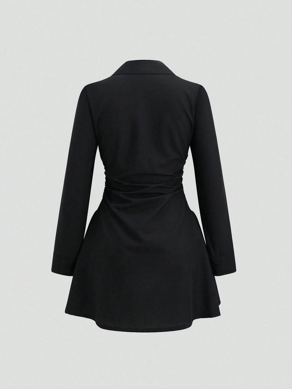 Vestido negro camisero mini ajustado