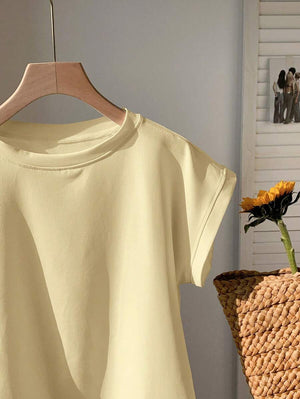 Blusa Amarilla Casual Con Manga Murciélago