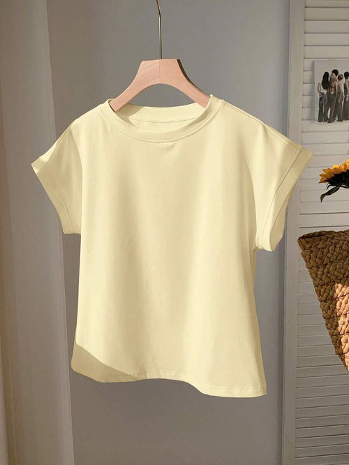 Blusa Amarilla Casual Con Manga Murciélago