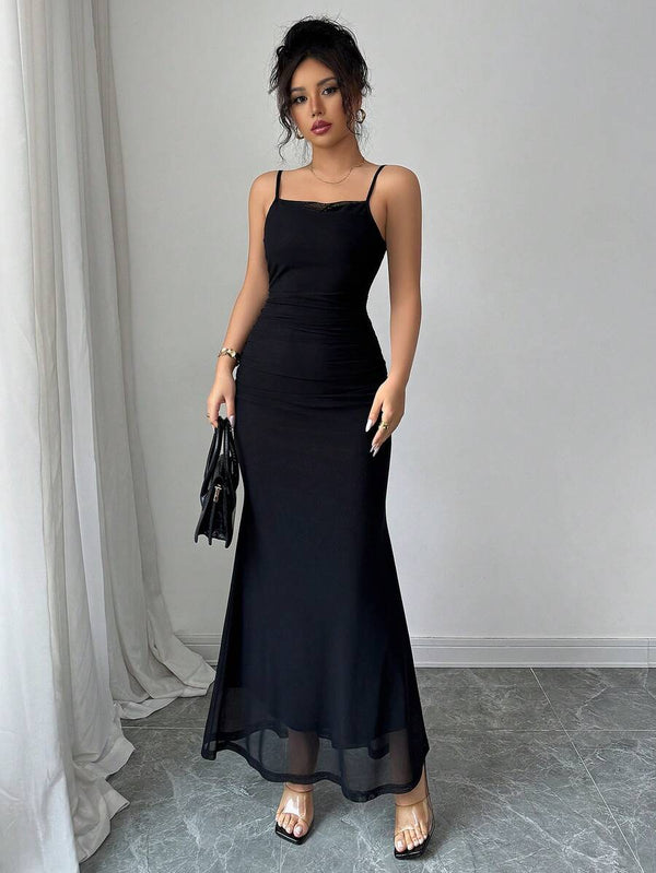 Vestido Largo Negro Elegante Estilo Sirena