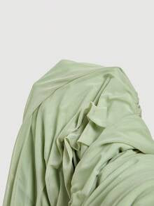 Vestido Midi Asimétrico Verde Menta Fruncido