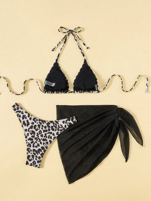 Imagen 2: Interior del top del Bikini Leopardo mostrando sus forros.