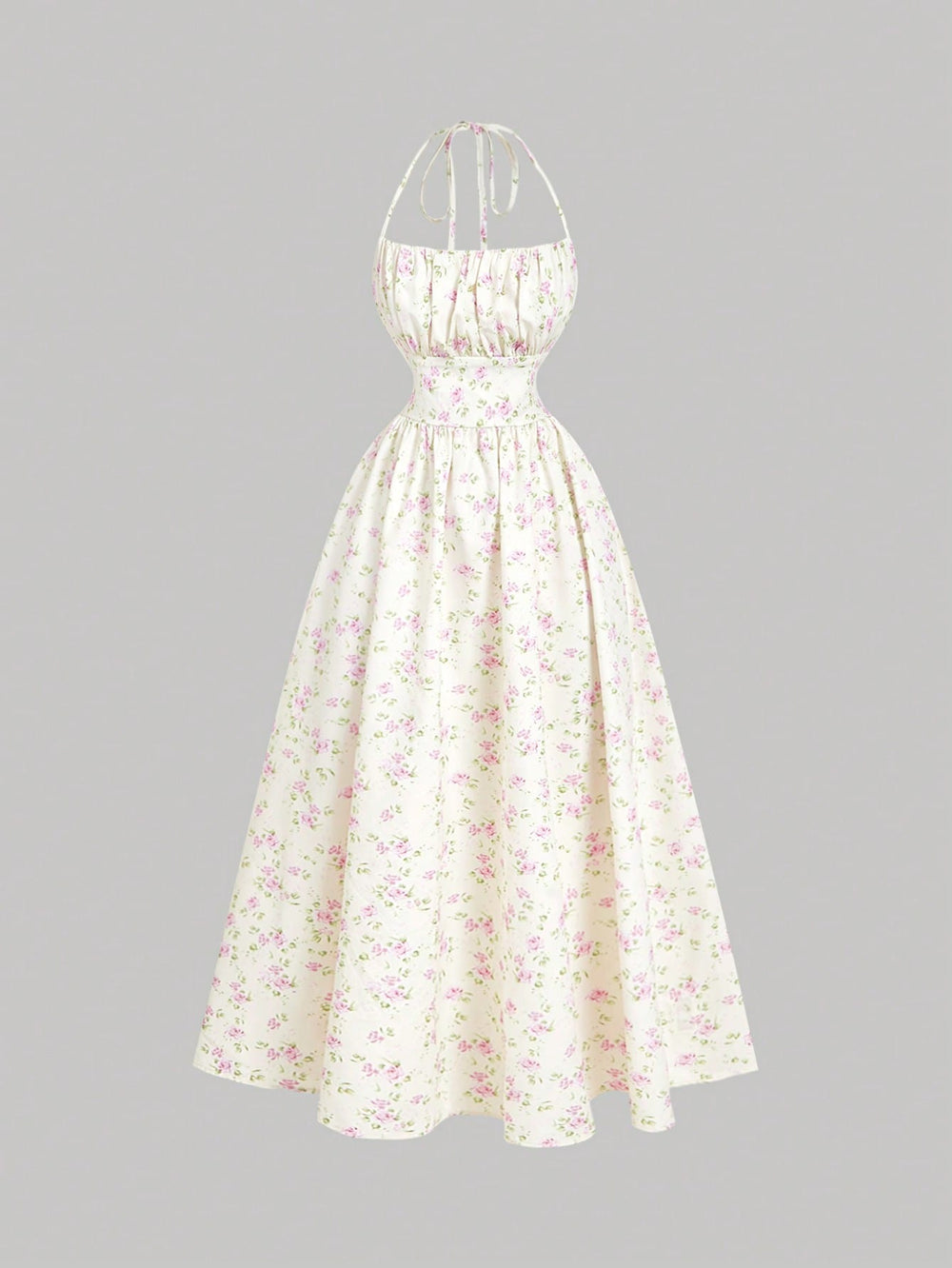 Vestido largo bohemio amarillo con espalda al aire