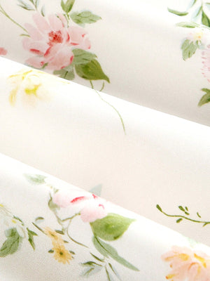 Vestido Floral Midi Bohemio A Línea – Escote Corazón