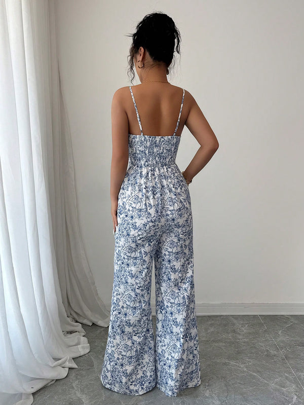 Mono bohemio multicolor con tirantes finos vista posterior