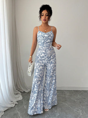 Mono bohemio multicolor completo con pierna ancha