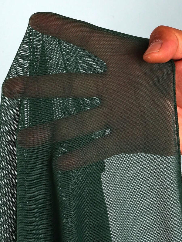 Conjunto De Baño Elegante Verde Oscuro Con Pareo A Juego