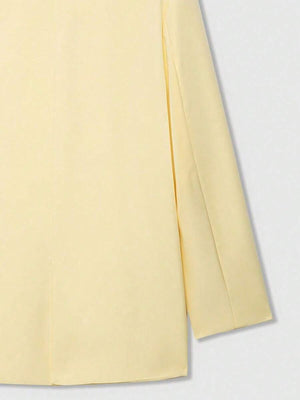 Blazer Amarillo Pastel De Doble Botonadura