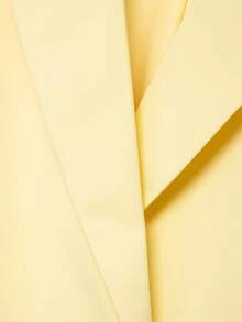 Blazer Amarillo Pastel De Doble Botonadura