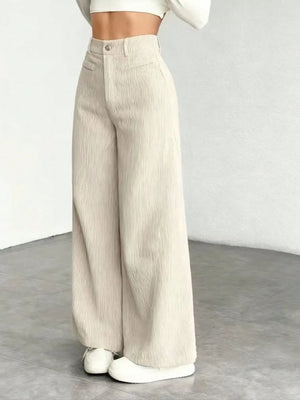 Pantalón Largo Albaricoque Pierna Recta look completo casual diario