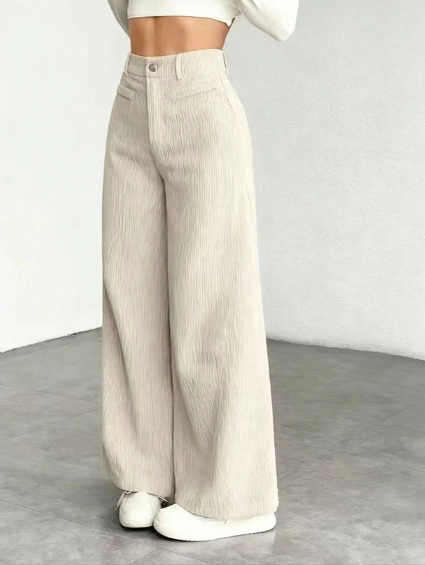 Pantalón Largo Albaricoque Pierna Recta look completo casual diario