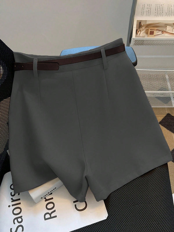 Imagen 2: Vista posterior del elegante Short De Vestir Gris.