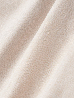 Vestido Corto Beige Con Botones Y Cuello Alto