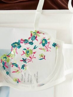Sujetador bordado multicolor con tirantes ajustables